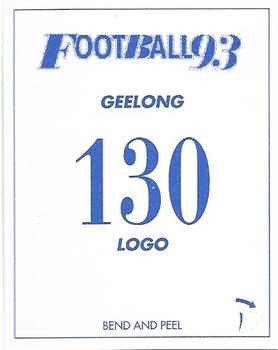 1993 Select AFL Stickers #130 Geelong Cats Back